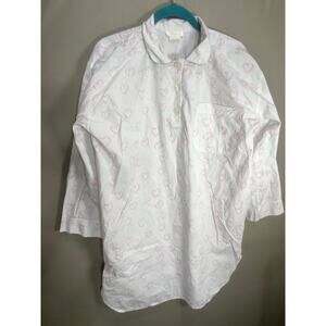 Chambers Heart Button Shirt Cotton Pocket Mens Sz L Work Preppy Festive Dressy